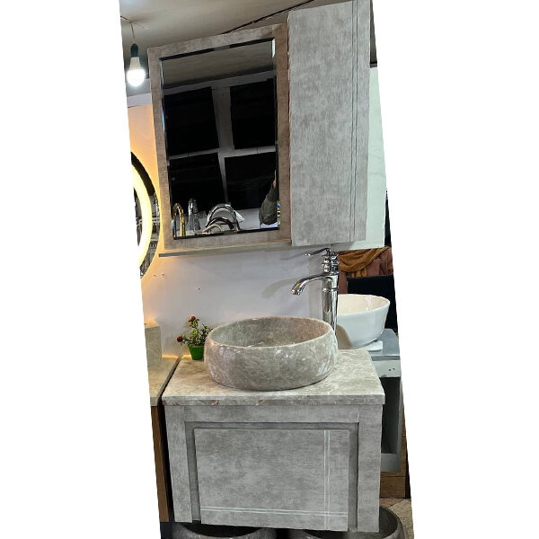 روشویی کابینتی بتن با صفحه و کاسه پرشین