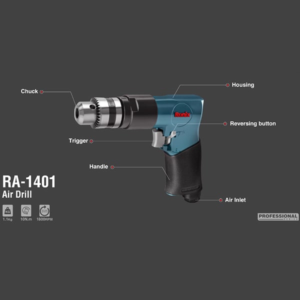 دریل بادی سه نظام آچاری رونیکس (RA-1401)