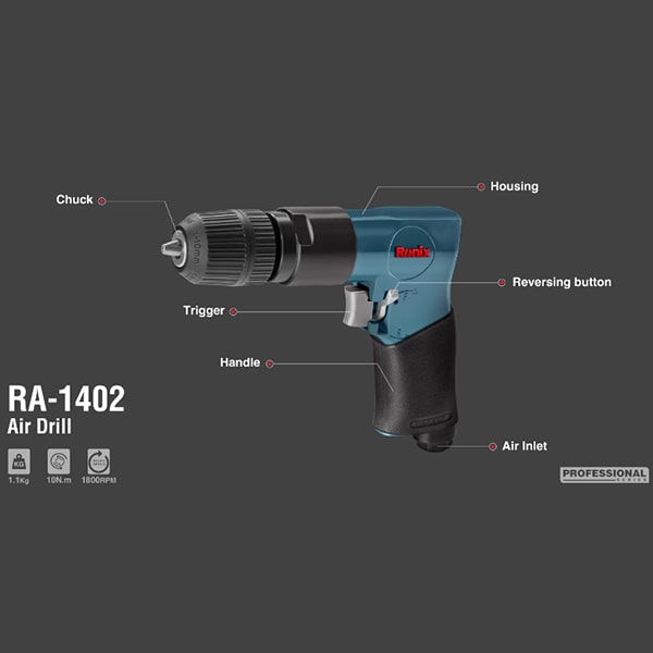 دریل بادی سه نظام اتوماتیک رونیکس (RA-1402)